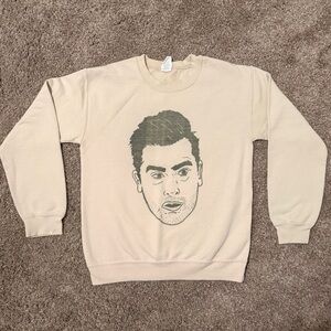 David Schitt’s Creek Unisex Crewneck Small Sand Sweatshirt